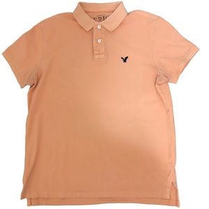 American Eagle Outfitters Orange Short Sleeve Athletic Golf Cotton Polo Shirt